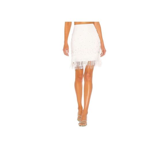 LPA Dresses & Skirts - LPA Elsie‎ Beaded Skirt in White Size Large NWT $248 (13-2)